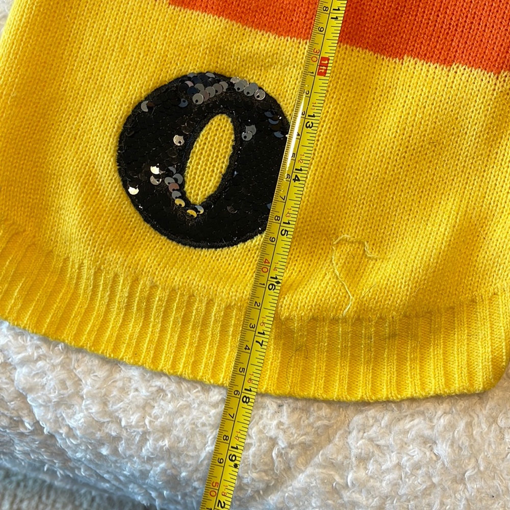 Candy Corn "Boo" Cat or Dog Halloween Sweater Costume Yellow Orange - Picture 9 of 9
